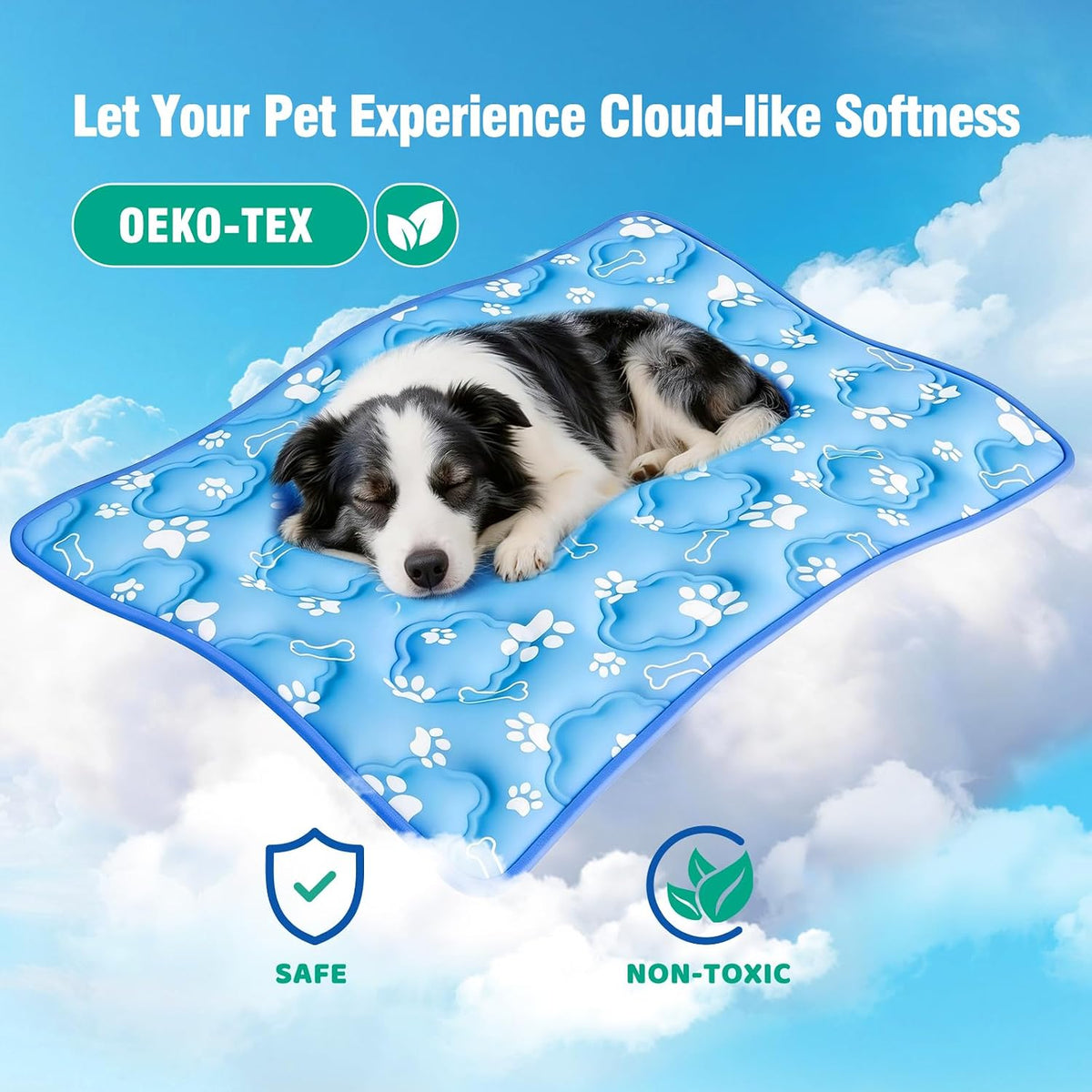 Gel mat with Q-Max cooling fabric