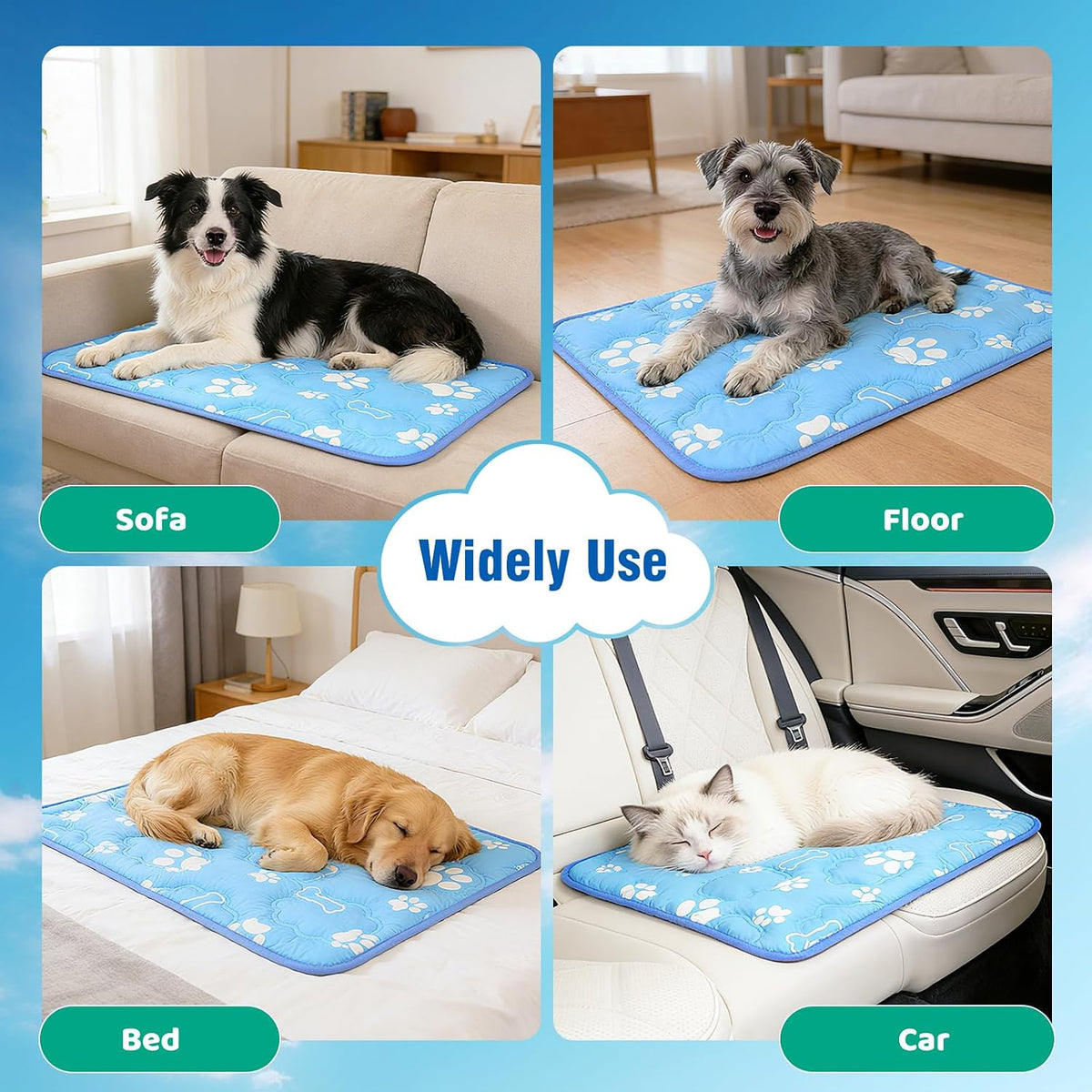 Gel mat with Q-Max cooling fabric